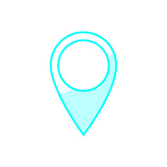 pin location icon over white background. vector illustration