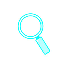 magnifying glass icon over white background. vector illustration