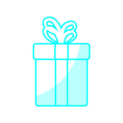 gift box icon over white background. vector illustration