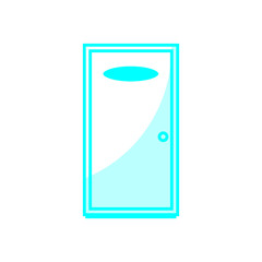 door icon over white background. vector illustration