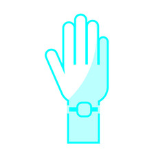 Obraz premium human hand icon over white background. vector illustration