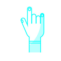 human hand icon over white background. vector illustration