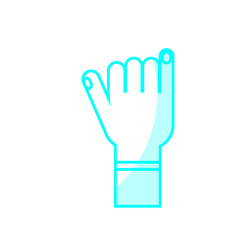 human hand icon over white background. vector illustration