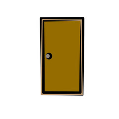 door icon over white background. vector illustration