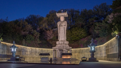 Giant Buddha statue at Bongeusa in Seoul, South Korea
