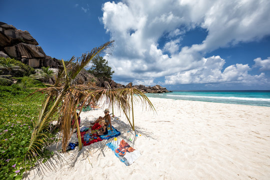 Seychelles with child