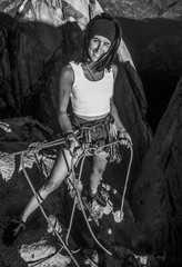 Naklejka premium Climber on the edge.