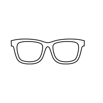 glasses icon over white background. vector illutration