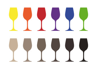 set of wine glasses