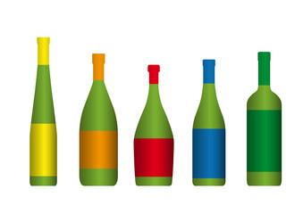 silhouettes of bottles