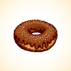 Donut. Vector drawing