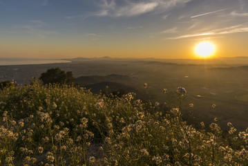 Puesta de sol en Alcocebre (Castellón, España).