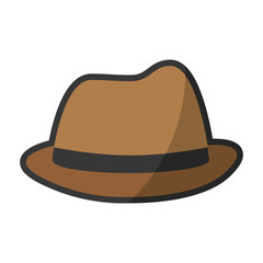 hat accessory icon over white background. colorful design. vector illustration