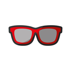 sunglasses icon over white background. colorful design. vector illustration