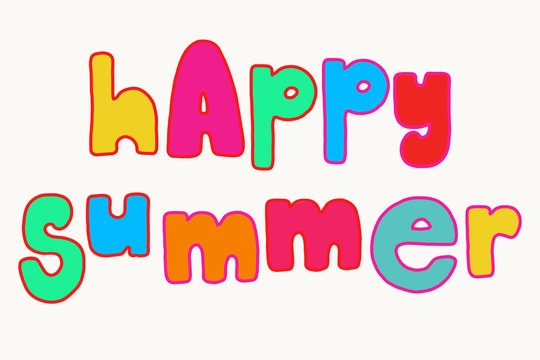 Bright Summer lettering