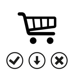 shopping cart icon stock vector illustration flat design