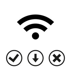 wifi icon stock vector illustration flat design