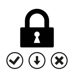 lock icon stock vector illustration flat design