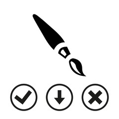 brush  icon stock vector illustration flat design