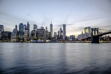 Fototapeta na wymiar DownTown Manhattan From Dumbo in Brooklyn