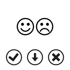 Smile icon stock vector illustration flat design