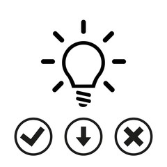 bulb icon stock vector illustration flat design