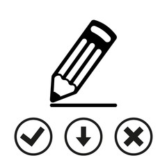 pencil  icon  stock vector illustration flat design