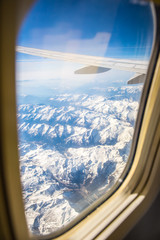 Fototapeta premium Alps from plane