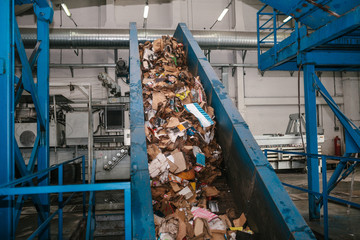 Waste processing plant. Technological process. Recycling and storage of waste for further disposal....