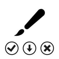 brush icon stock vector illustration flat design