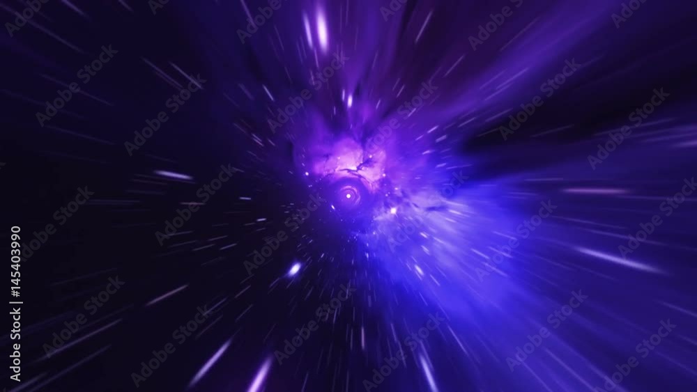 Poster magic wormhole - a twist in outer space flight into a black hole