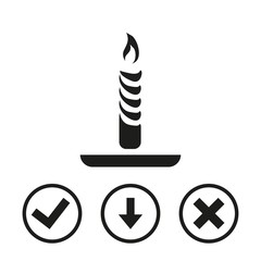 candle icon stock vector illustration flat design