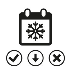 winter calendar icon stock vector illustration flat design