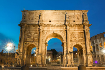 Fototapeta na wymiar The Arch of Constantine near the colosseum in Rome, Italy
