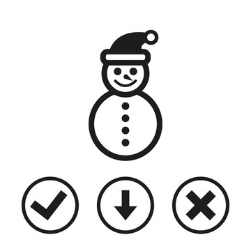 snowman icon stock vector illustration flat design