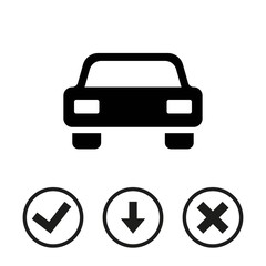 Obraz premium car icon stock vector illustration flat design