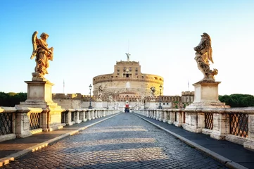 Gardinen Castel Sant& 39 Angelo im Morgengrauen, Rom © fabiomax