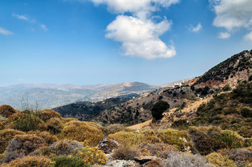 Fototapeta na wymiar Mountain landscape of Crete island
