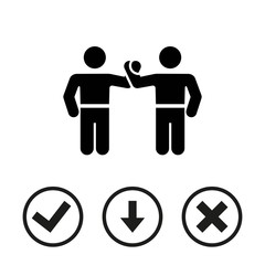 greeting icon stock vector illustration flat design