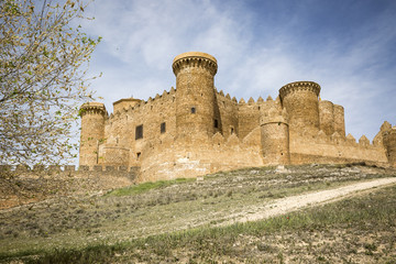 Naklejka premium the Castle in Belmonte town, province of Cuenca, Castilla La Mancha, Spain