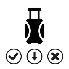 travel bag icon stock vector illustration flat design