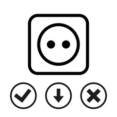 Fototapeta premium Euro socket icon stock vector illustration flat design