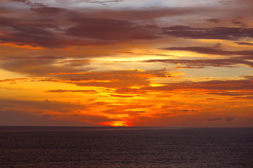 Fototapeta na wymiar Sunset on the Indian Ocean.