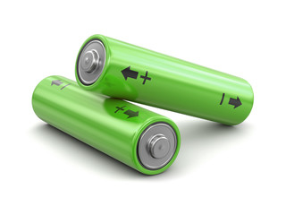 Batteries. Image with clipping path 
