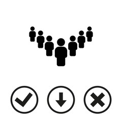 people with the leader icon stock vector illustration flat design