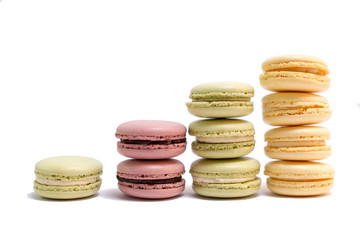 Tasty Macaroons Isolated on White Background