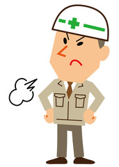 ご立腹　現場監督