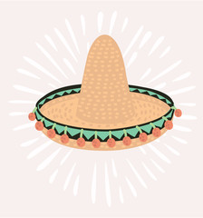Mexican hat, sombrero, mexican hat isolated, mexican hat vector