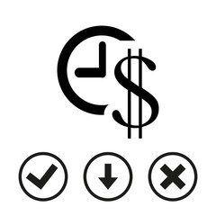 money time icon stock vector illustration flat design