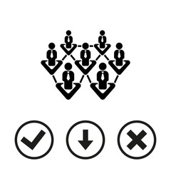 Business people team crowdy walk silhouette concept businesspeople group human resources over world map background vector icon